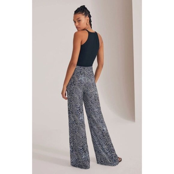 Favorite Daughter The Friday Pant High Waist Wide Leg statement Pants Cheetah 4 - Picture 6 of 15